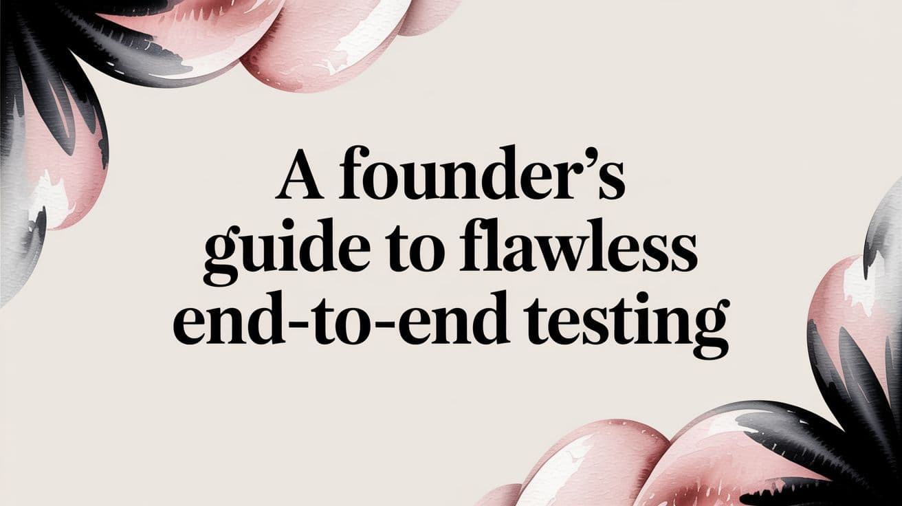 A Founder's Guide to Flawless End-to-End Testing