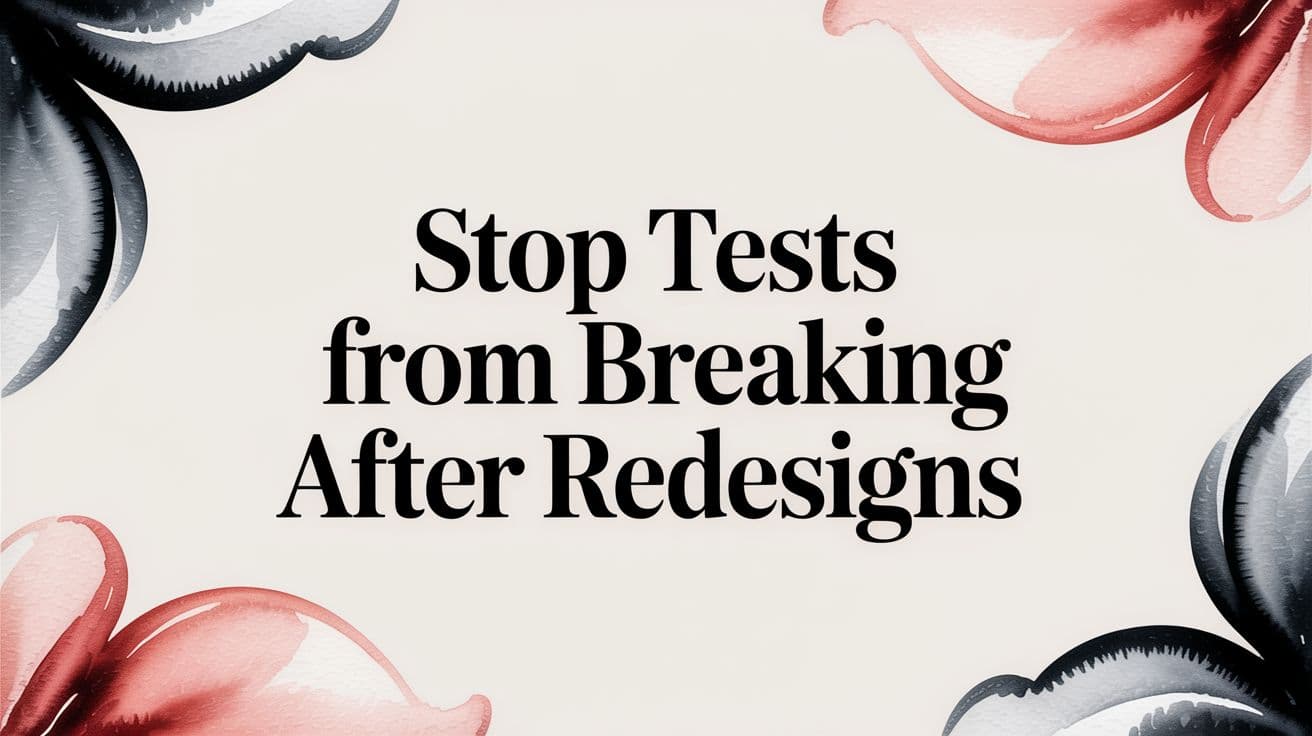 Stop Tests From Breaking After Redesigns