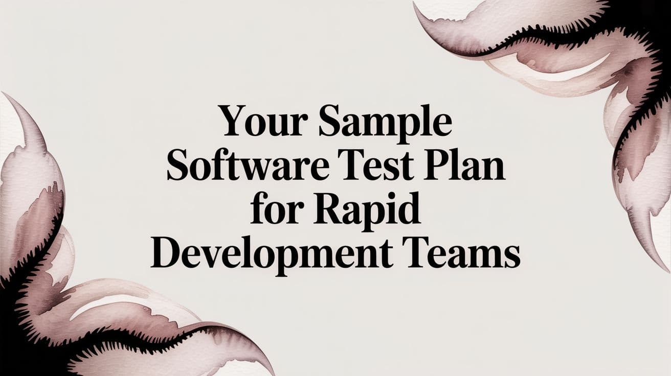 Your Sample Software Test Plan for Rapid Development Teams