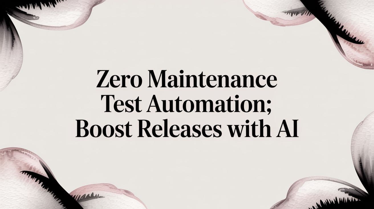 Zero Maintenance Test Automation: Boost Releases with AI