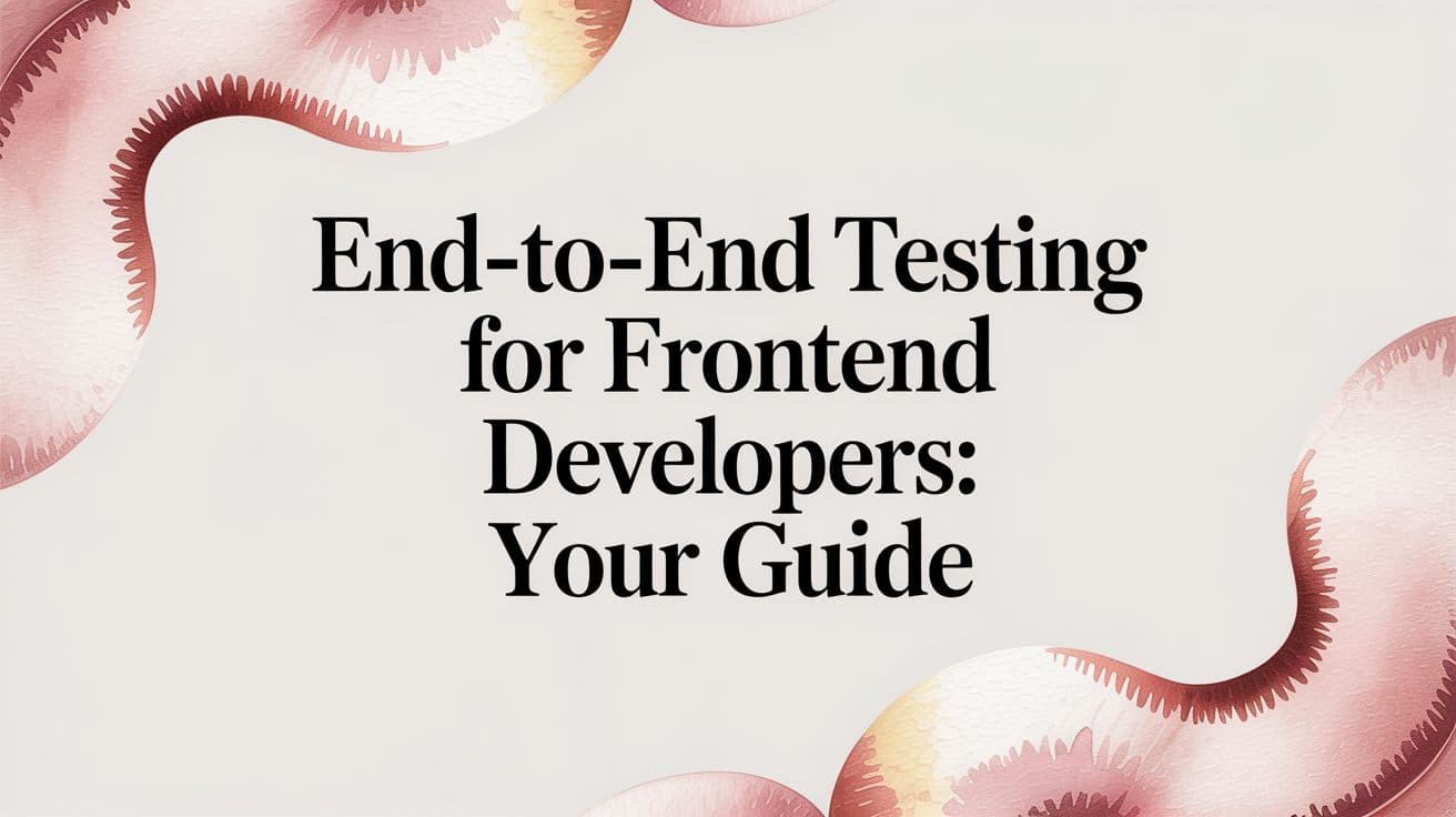 End-to-end Testing for Frontend Developers: Your Guide