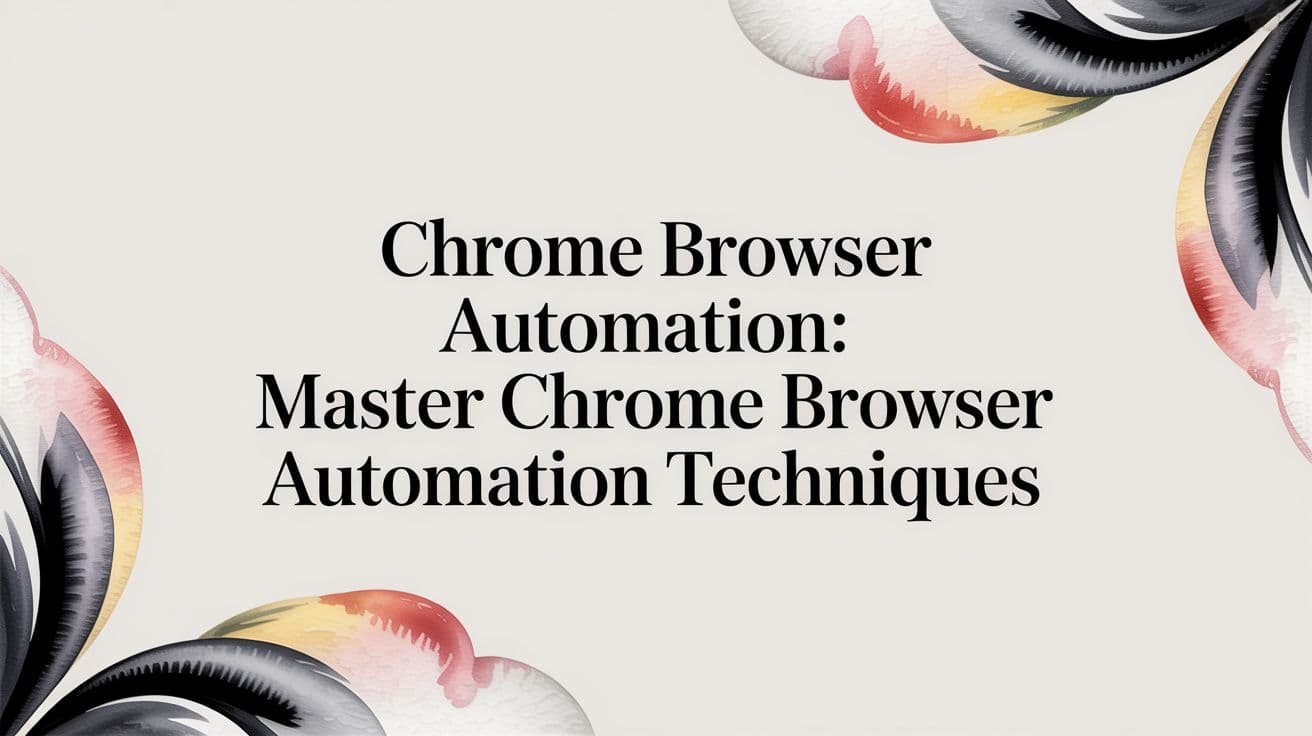 Chrome Browser Automation: Master chrome browser automation Techniques
