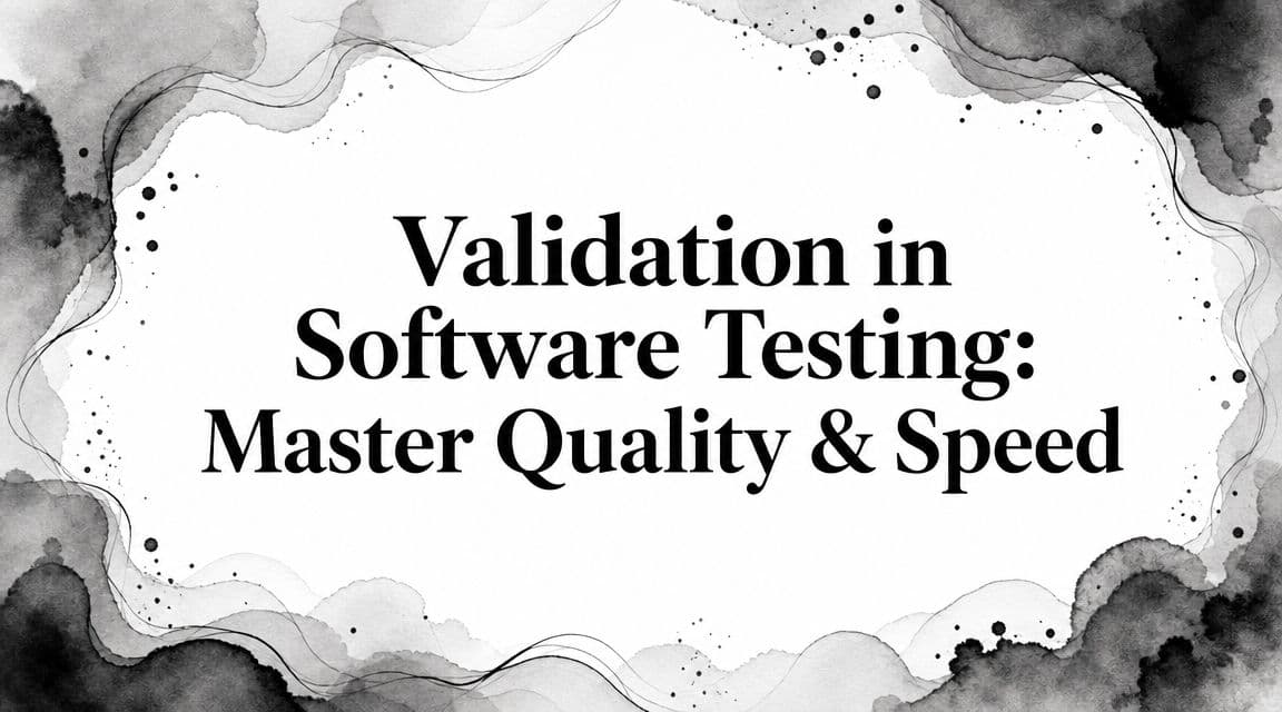 Validation in Software Testing: Master Quality & Speed