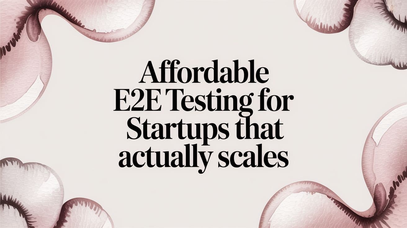Affordable E2E Testing for Startups That Actually Scales