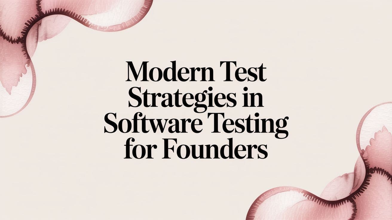 Modern Test Strategies in Software Testing for Founders