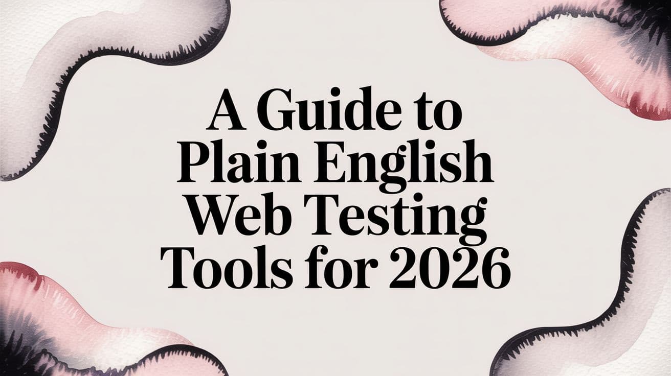 A Guide to Plain English Web Testing Tools for 2026