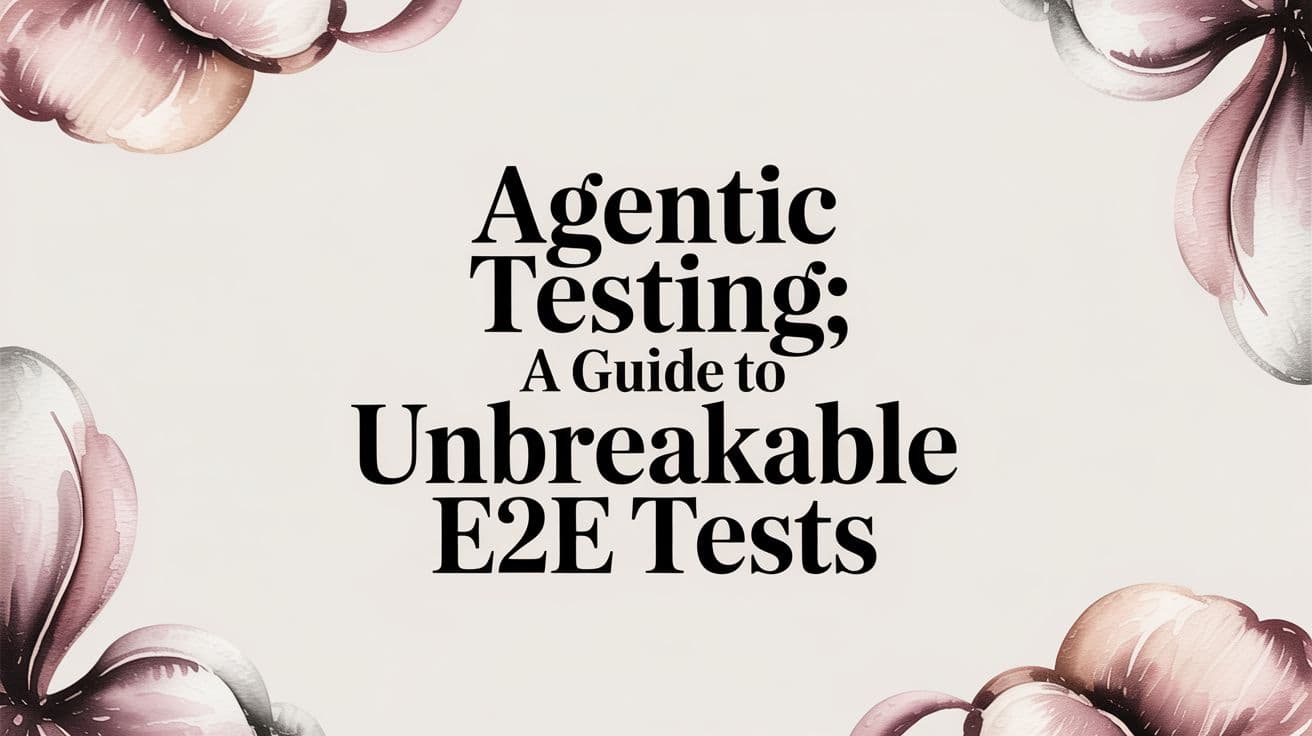 Agentic Testing: A Guide to Unbreakable E2E Tests