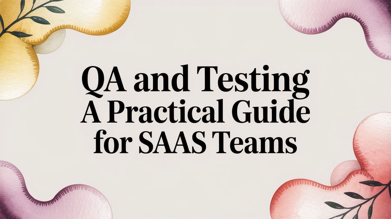 QA and Testing a Practical Guide for SaaS Teams