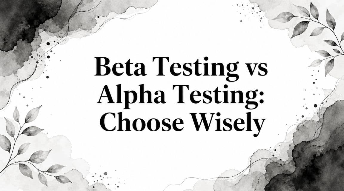 Beta Testing vs Alpha Testing: Choose Wisely