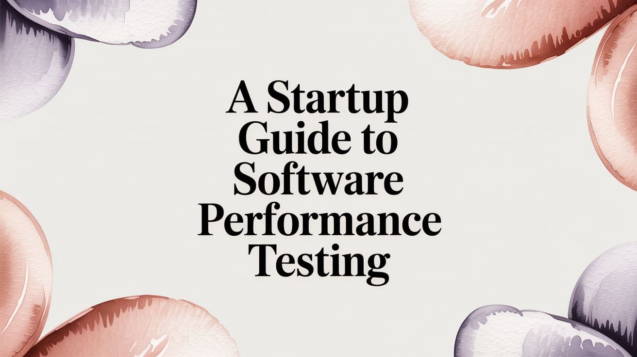 A Startup Guide to Software Performance Testing