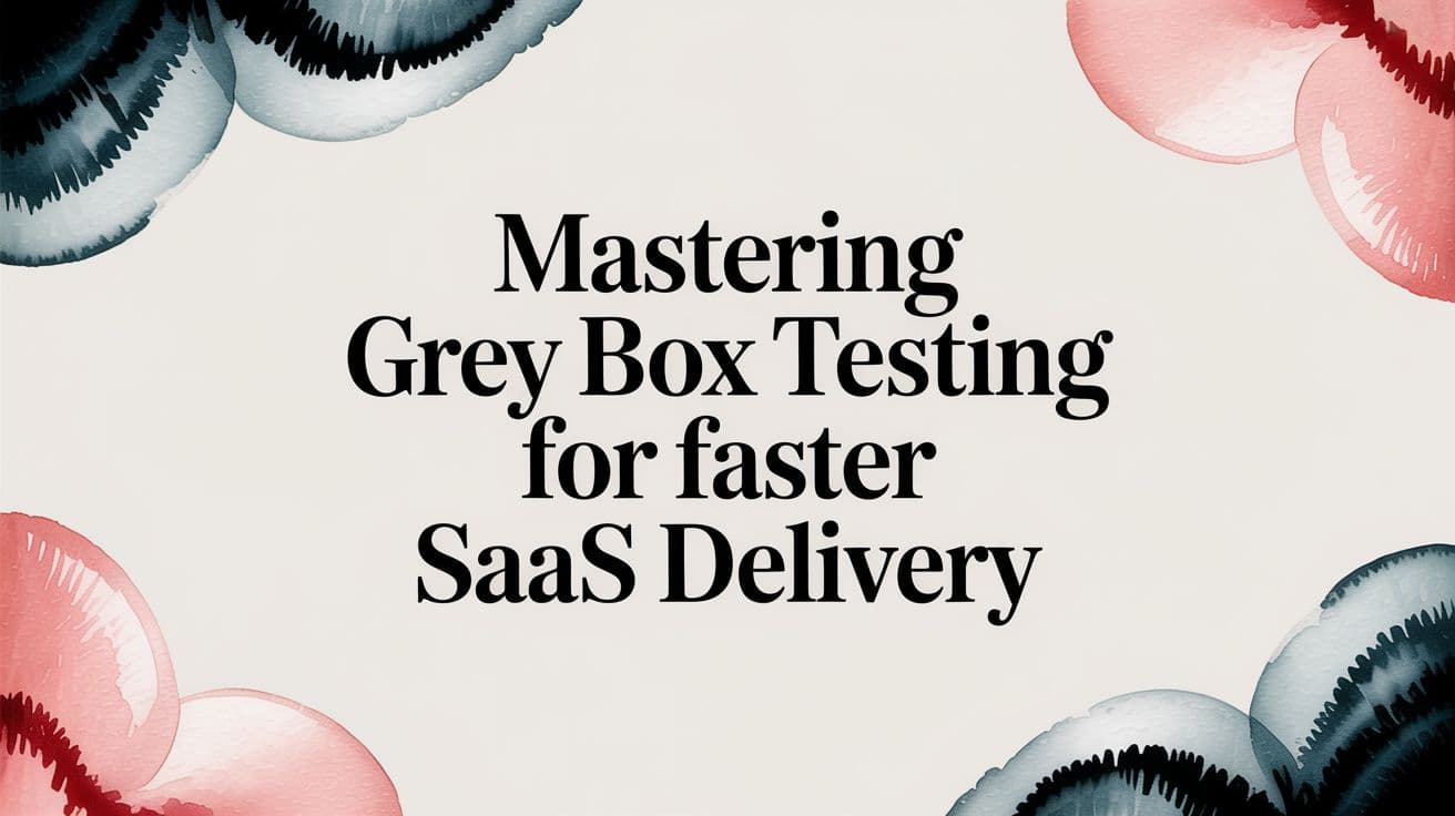 Mastering Grey Box Testing for Faster SaaS Delivery