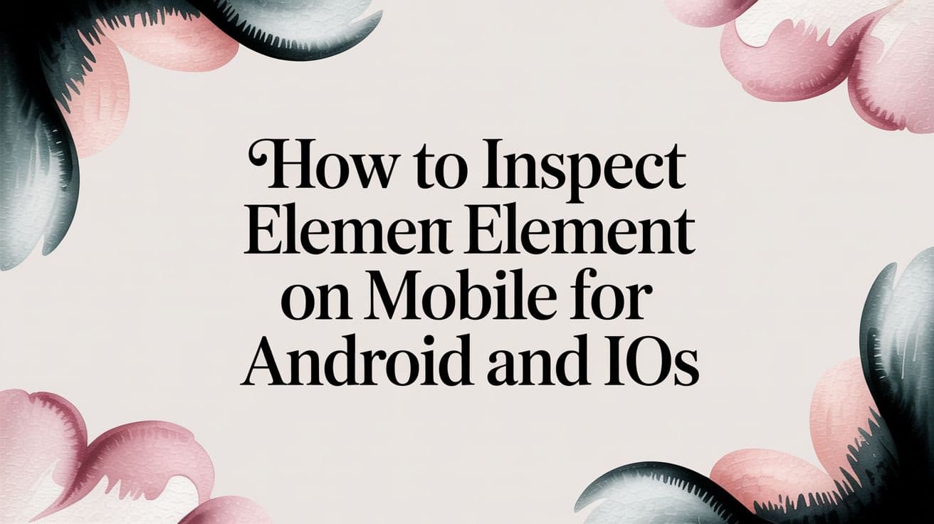 How to Inspect Element on Mobile for Android and iOS