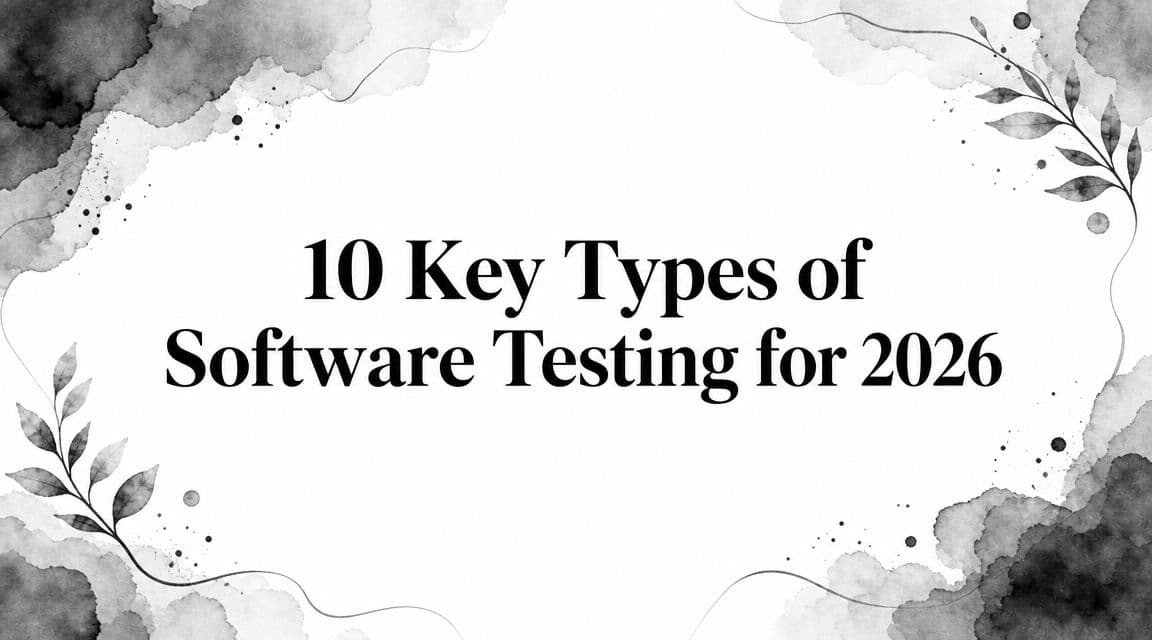 10 Key Types of Software Testing for 2026