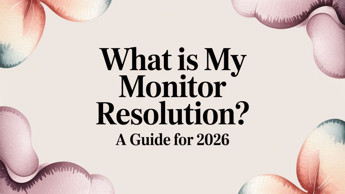 What Is My Monitor Resolution? A Guide for 2026
