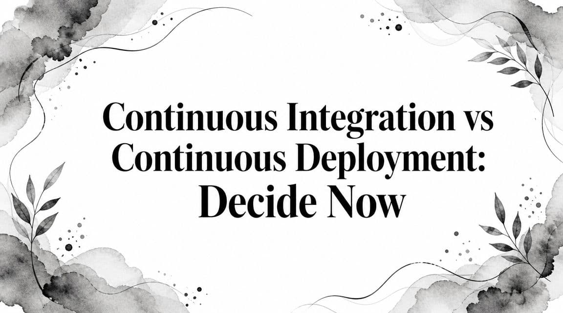 Continuous Integration vs Continuous Deployment: Decide Now