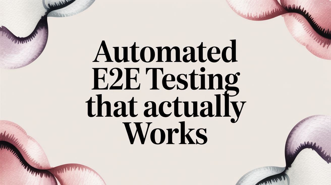 Automated E2E Testing That Actually Works