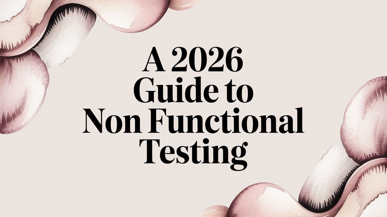 A 2026 Guide to non functional testing