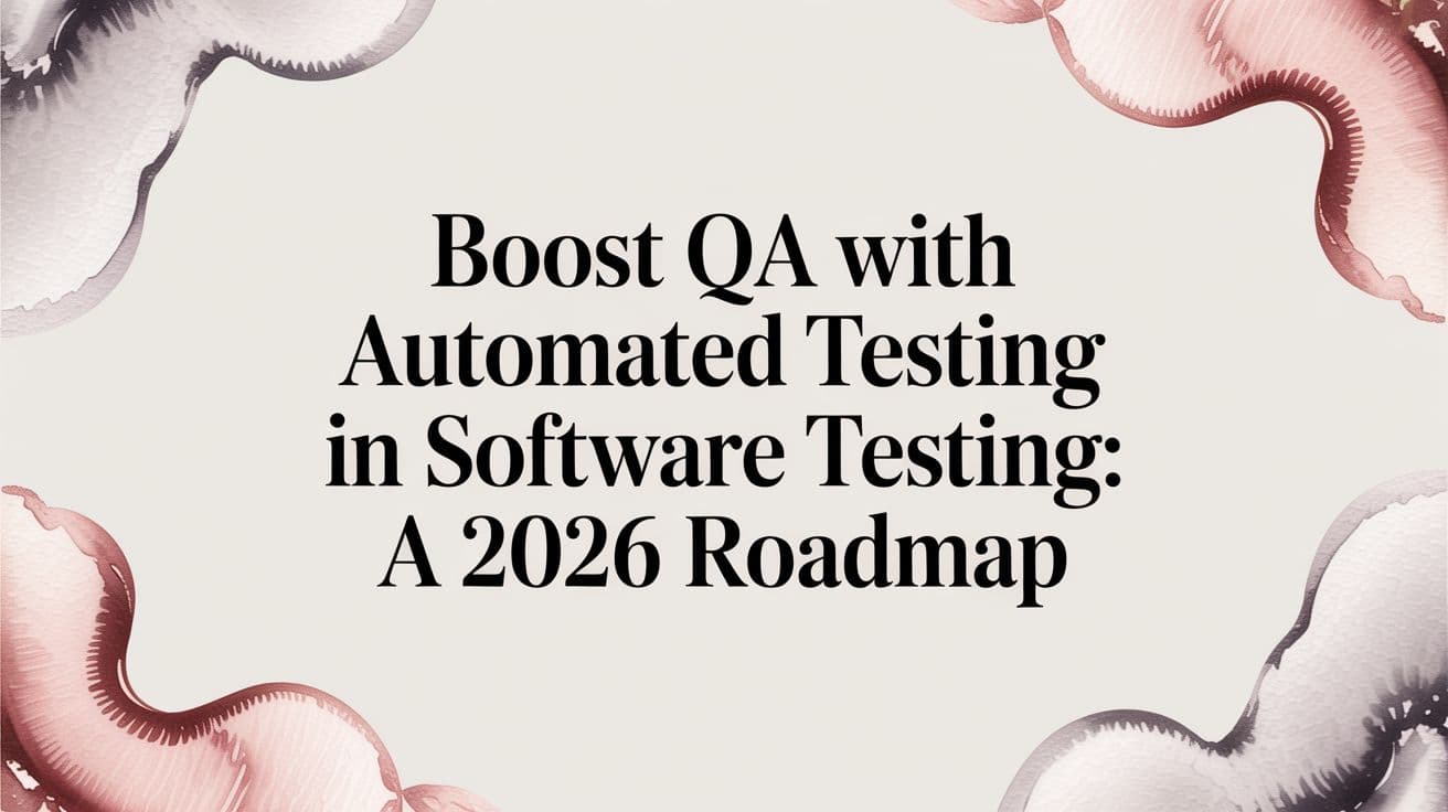 Boost QA with automated testing in software testing: A 2026 Roadmap