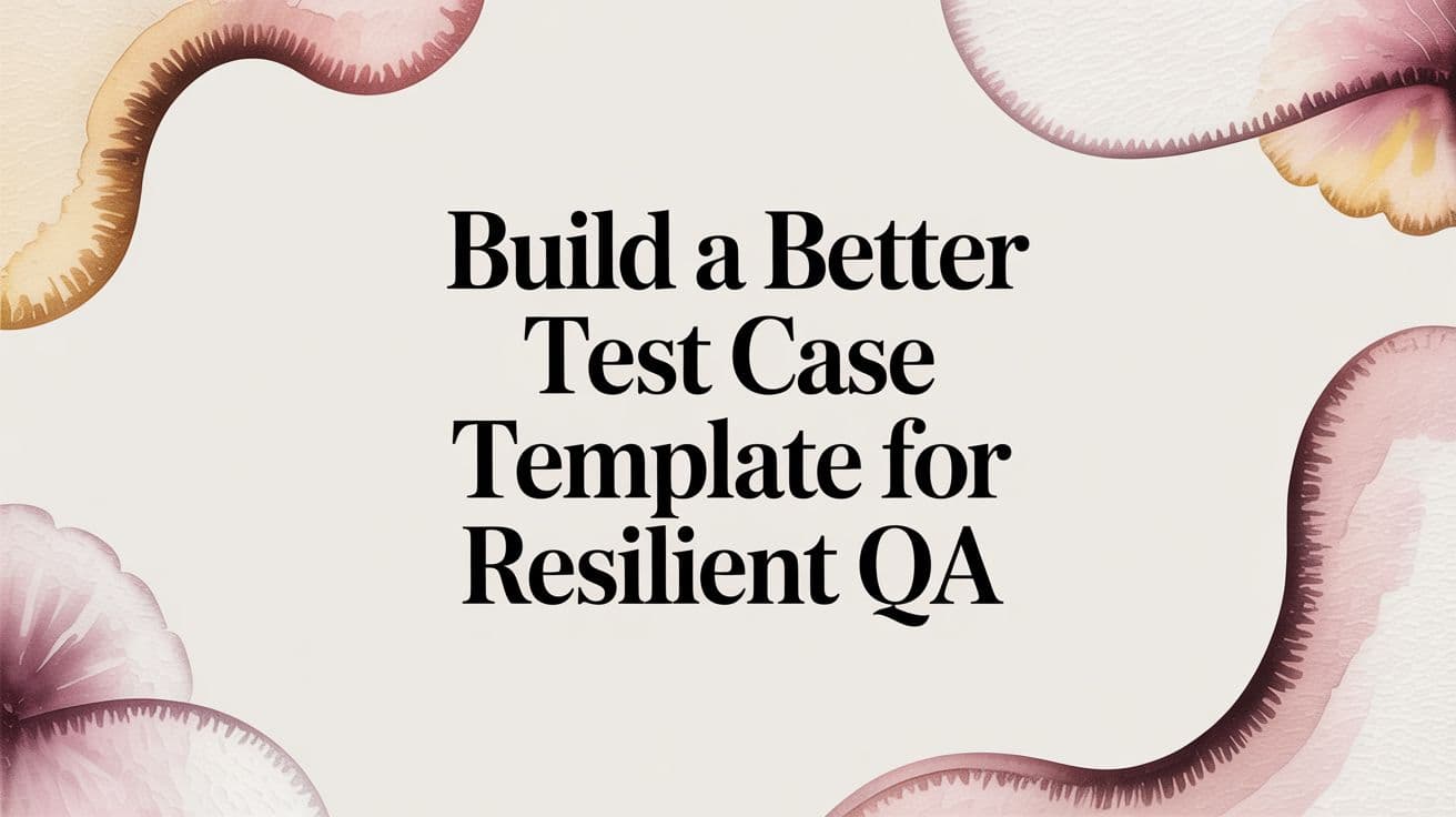 Build a Better Test Case Template for Resilient QA