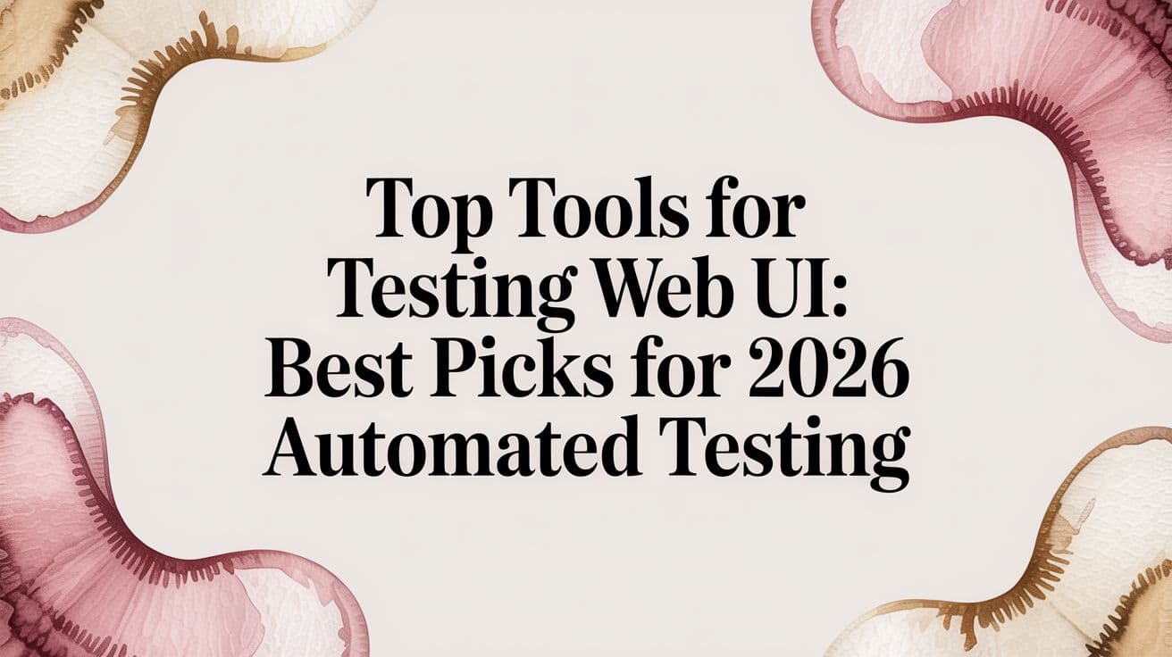 Top tools for testing web ui: Best picks for 2026 automated testing