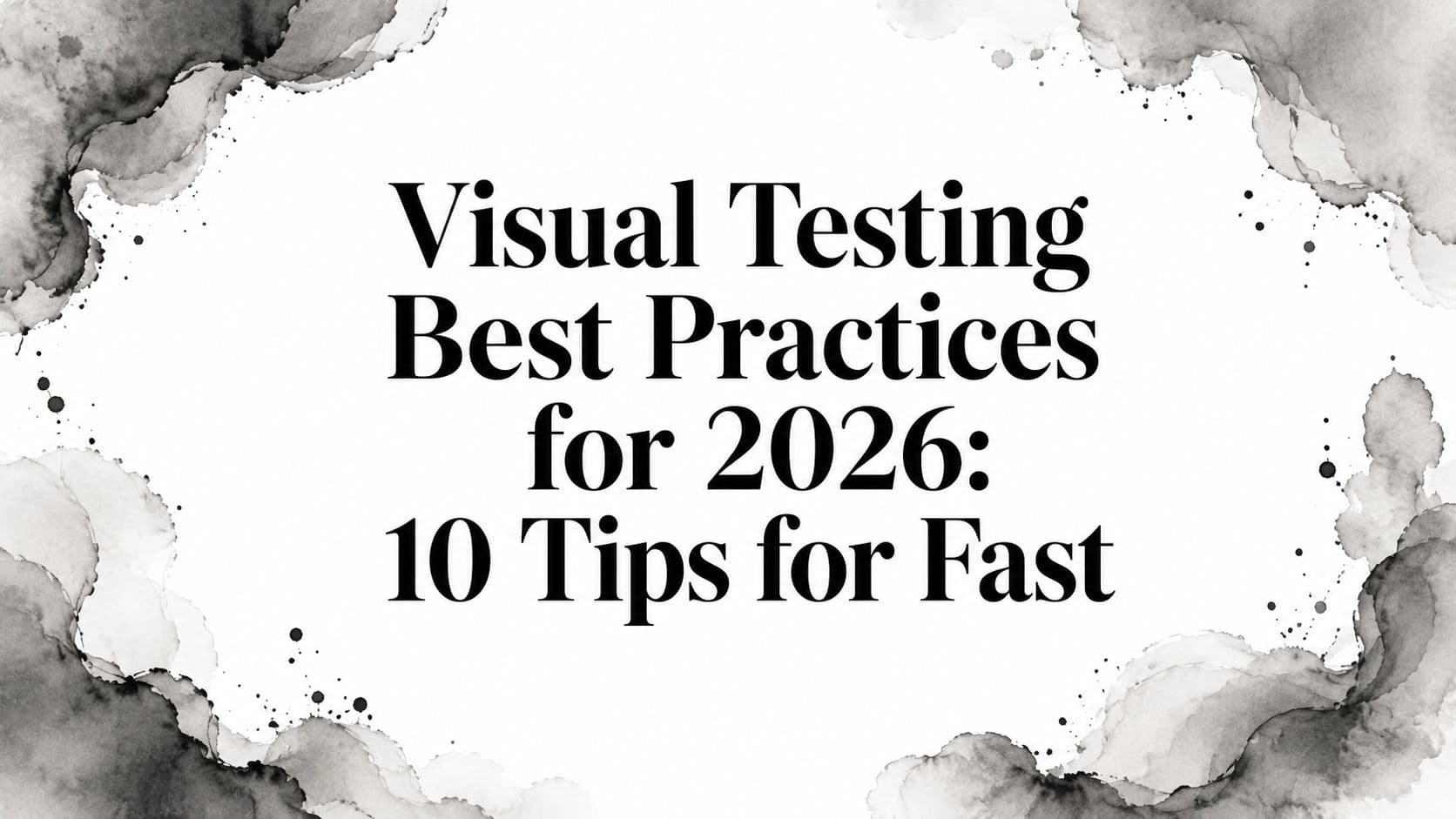 Visual Testing Best Practices for 2026: 10 Tips for Fast
