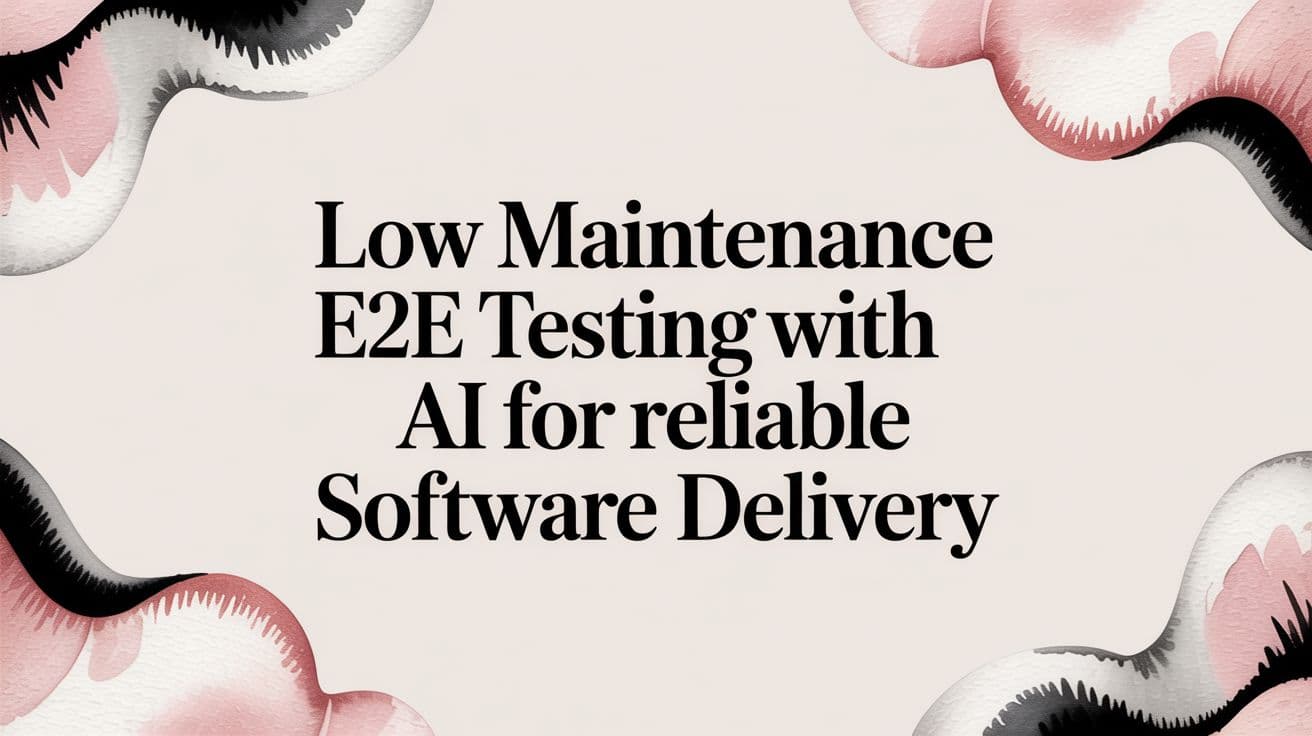 Low Maintenance E2E Testing with AI for Reliable Software Delivery